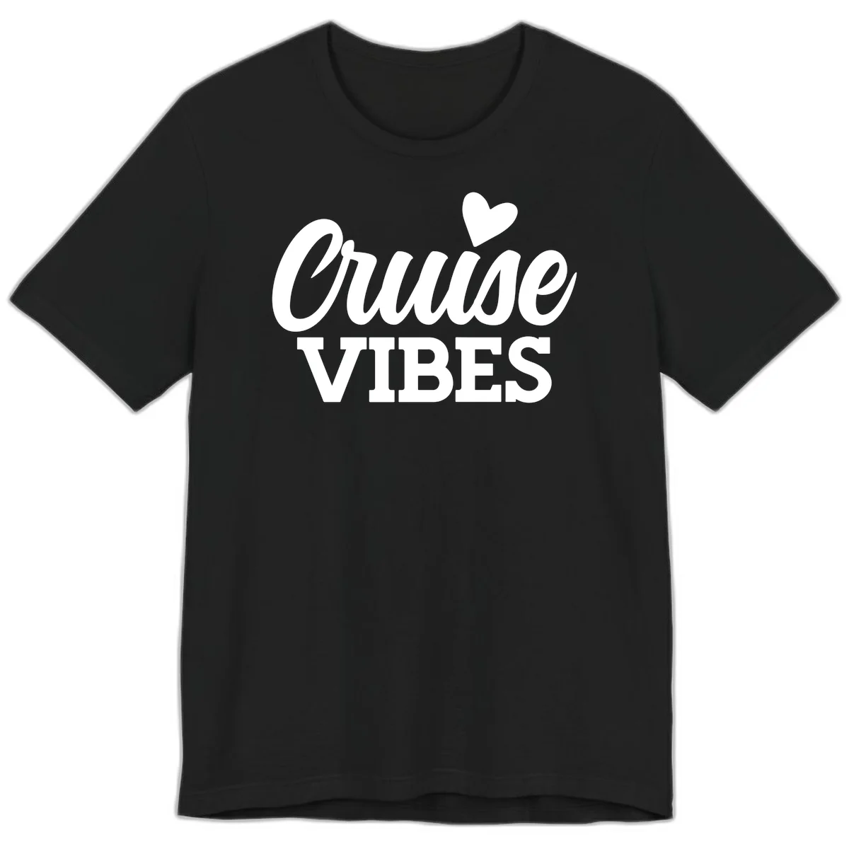 Cruise Vibes Heart Premium T-Shirt in Black