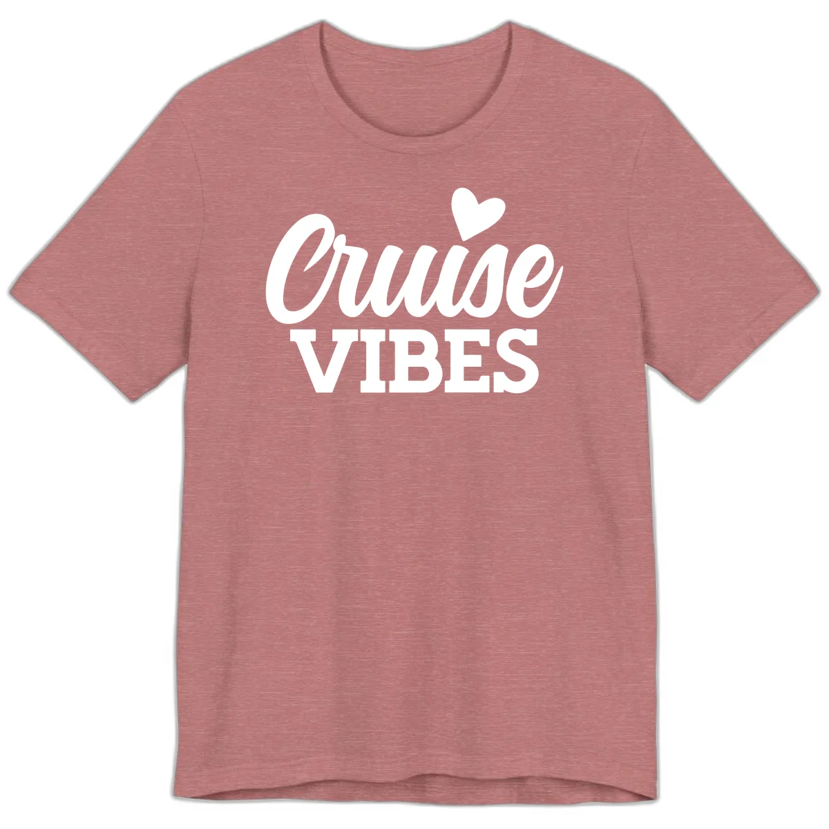 Cruise Vibes Heart Premium T-Shirt in Heather Mauve