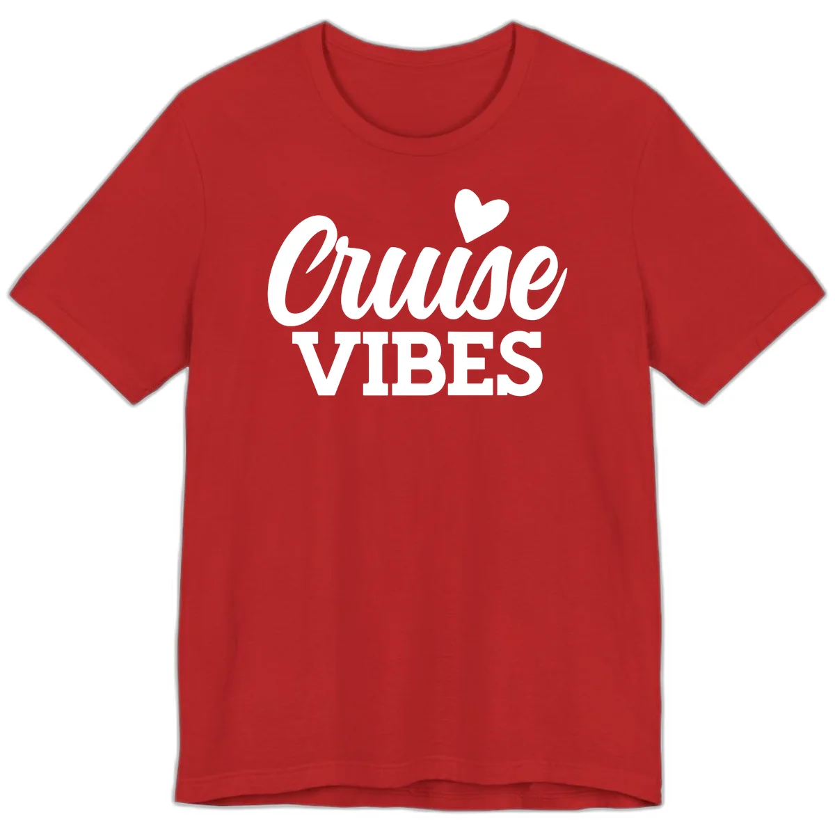 Cruise Vibes Heart Premium T-Shirt in Red
