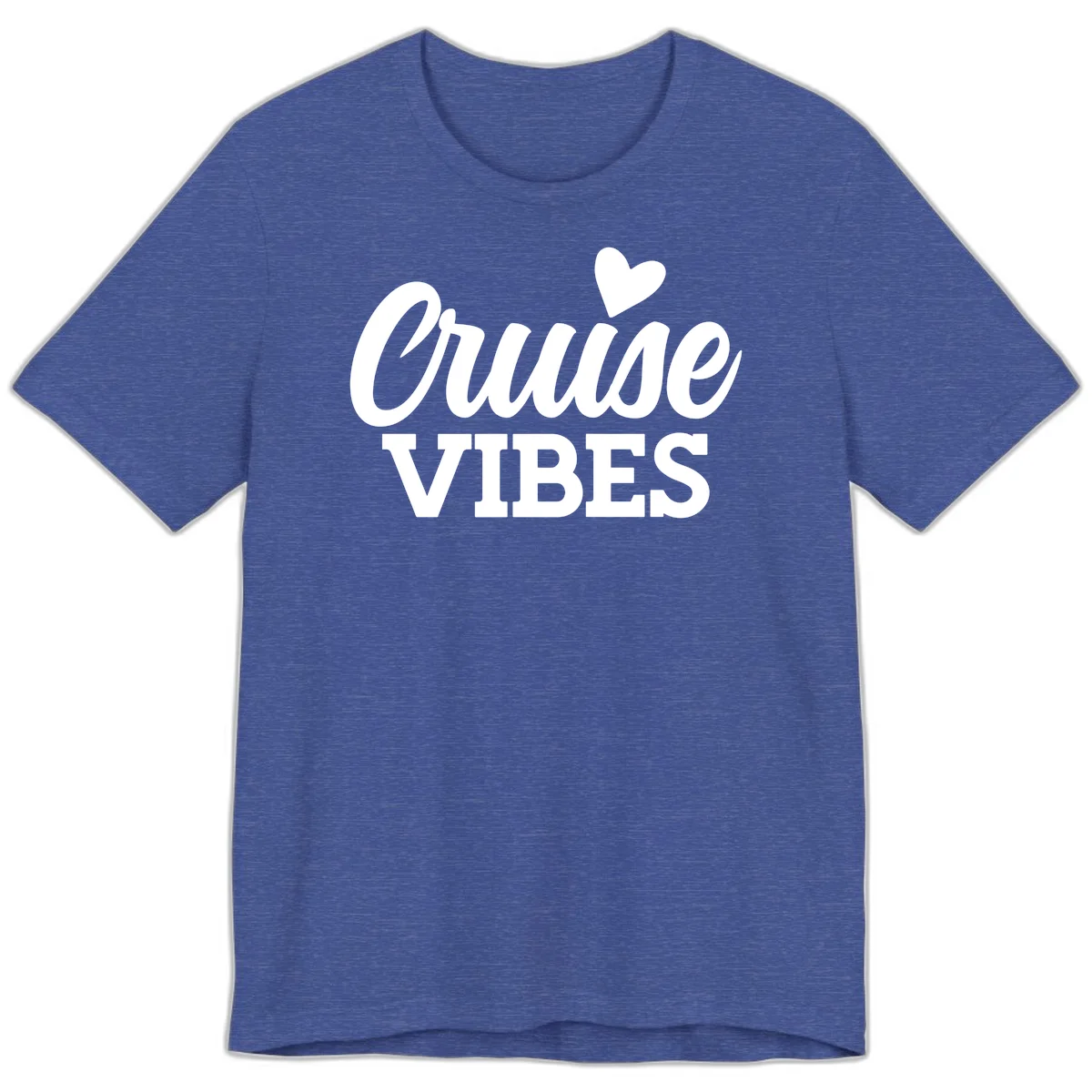 Cruise Vibes Heart Premium T-Shirt in Heather True Royal