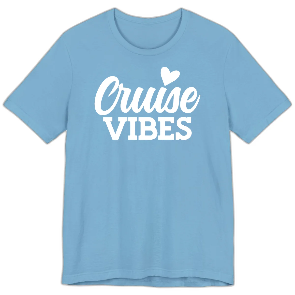 Cruise Vibes Heart Premium T-Shirt in Ocean Blue