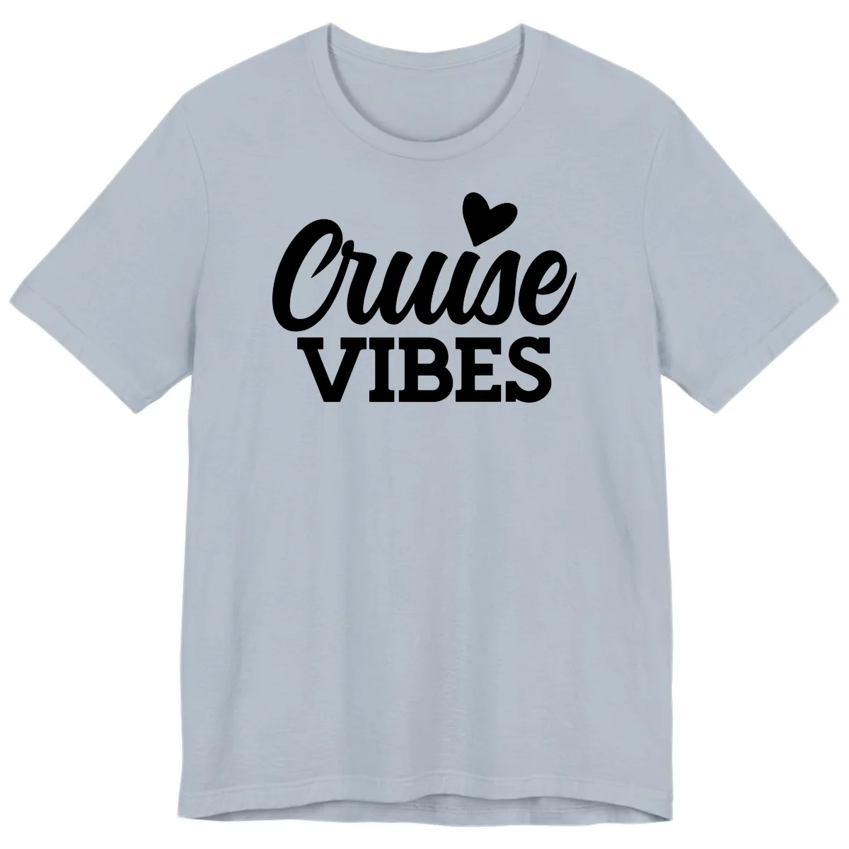 Cruise Vibes Heart Premium T-Shirt in Light Blue