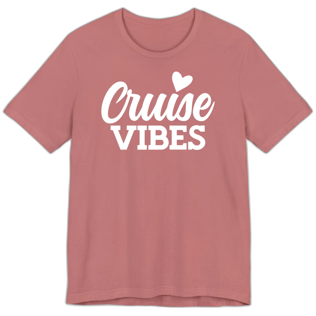 Cruise Vibes Heart Premium T-Shirt in Mauve