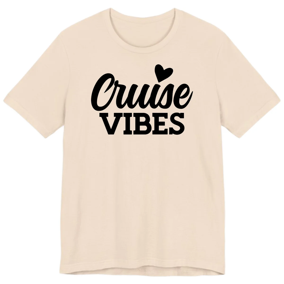 Cruise Vibes Heart Premium T-Shirt in Soft Cream