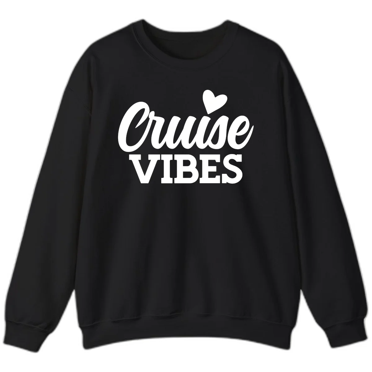 Cruise Vibes Heart Sweatshirt in Black