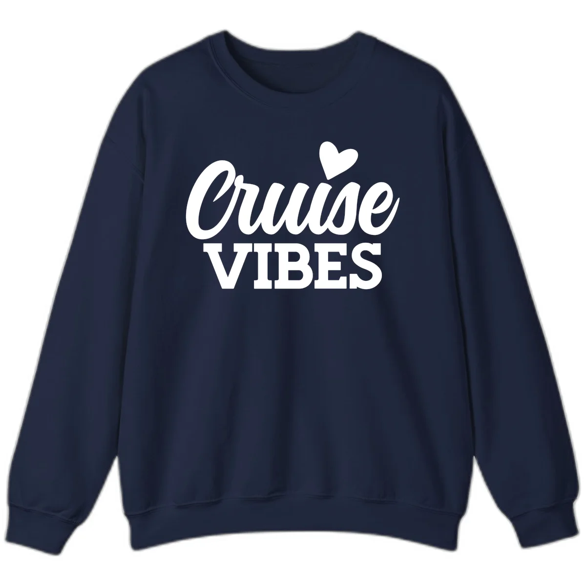 Cruise Vibes Heart Sweatshirt in Navy
