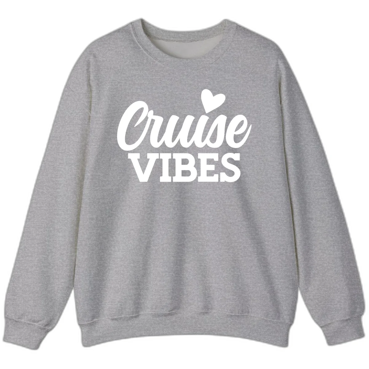 Cruise Vibes Heart Sweatshirt in Sport Grey