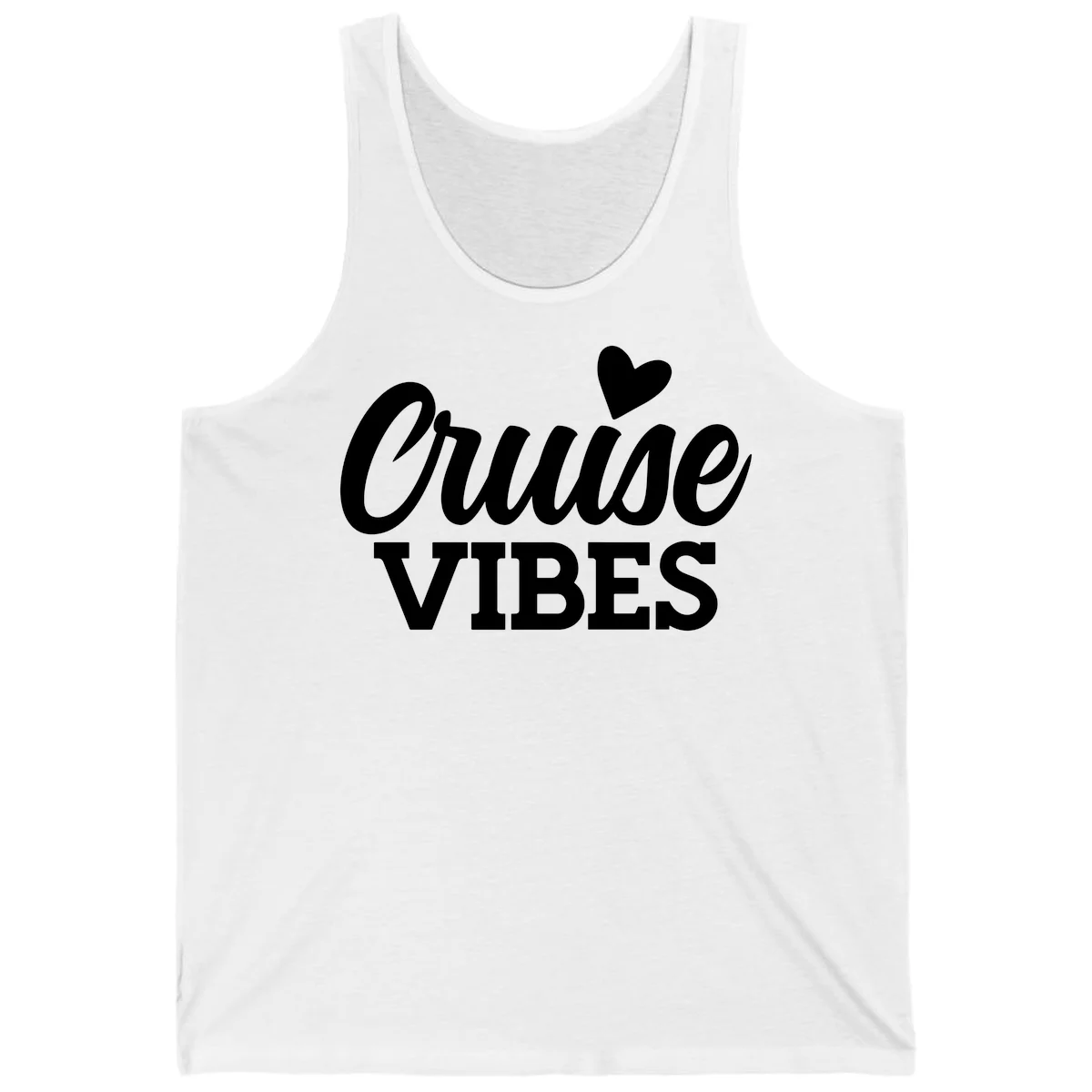 Cruise Vibes Heart Tank Top in White