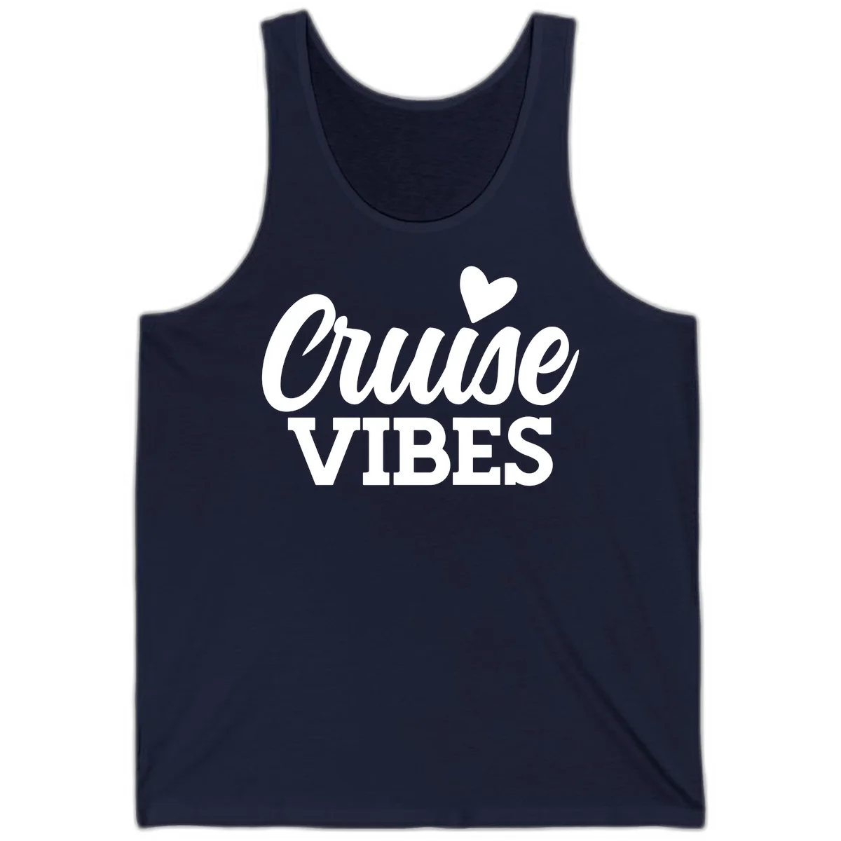 Cruise Vibes Heart Tank Top in Navy