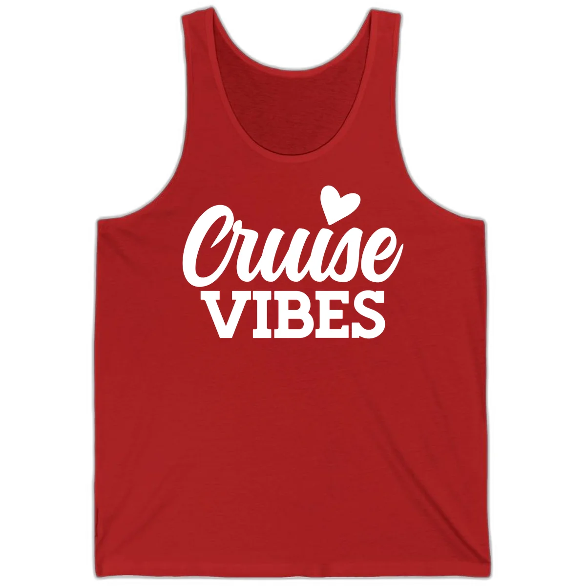 Cruise Vibes Heart Tank Top in Red