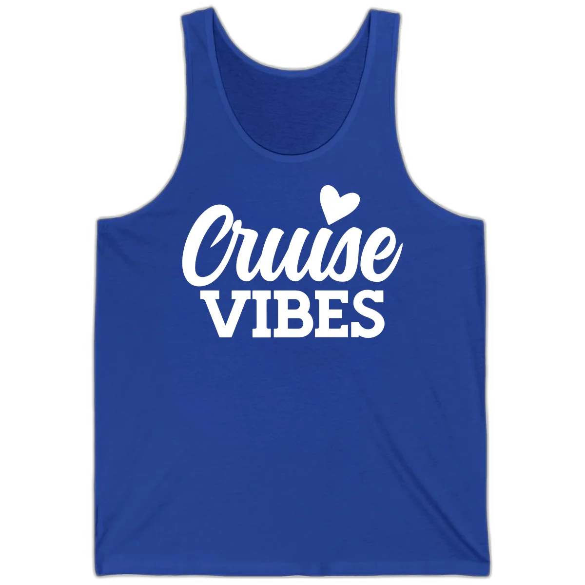 Cruise Vibes Heart Tank Top in True Royal