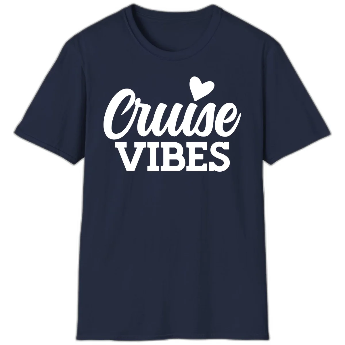 Cruise Vibes Heart T-Shirt in Navy