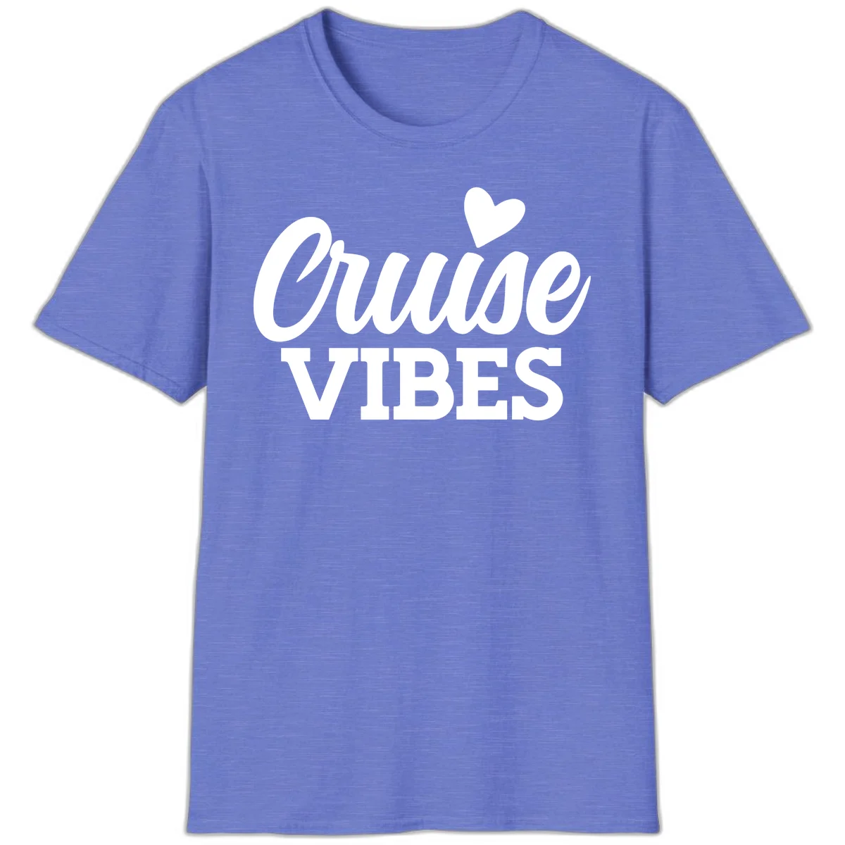 Cruise Vibes Heart T-Shirt in Heather Royal