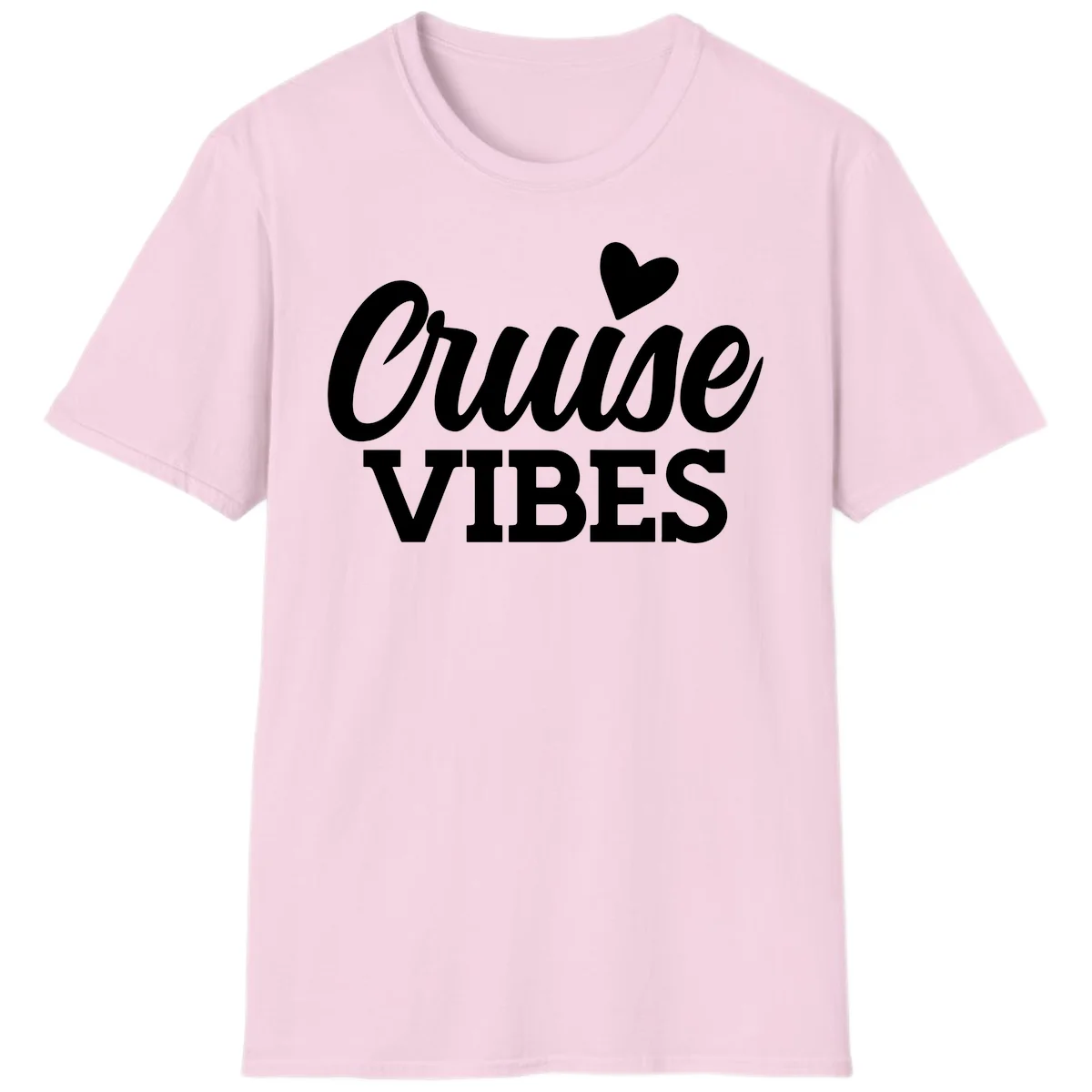 Cruise Vibes Heart T-Shirt in Light Pink