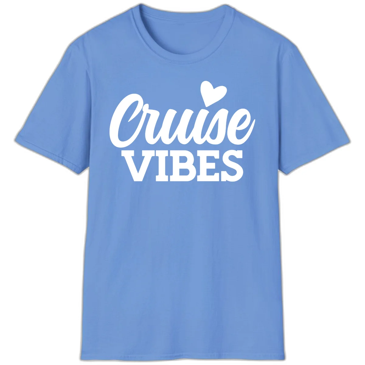 Cruise Vibes Heart T-Shirt in Carolina Blue