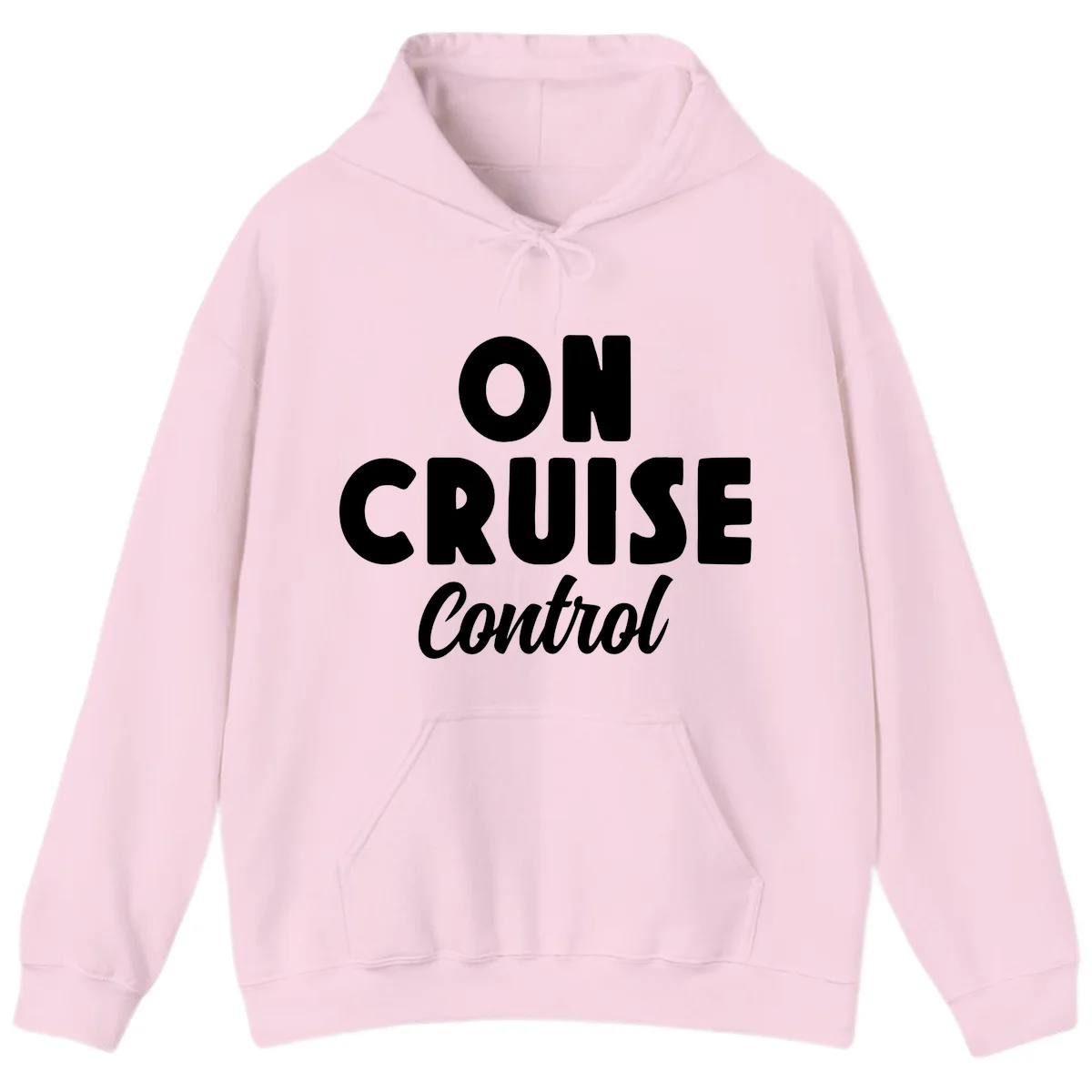 On Cruise Control Cozy Vacation Hoodie in Light Pink