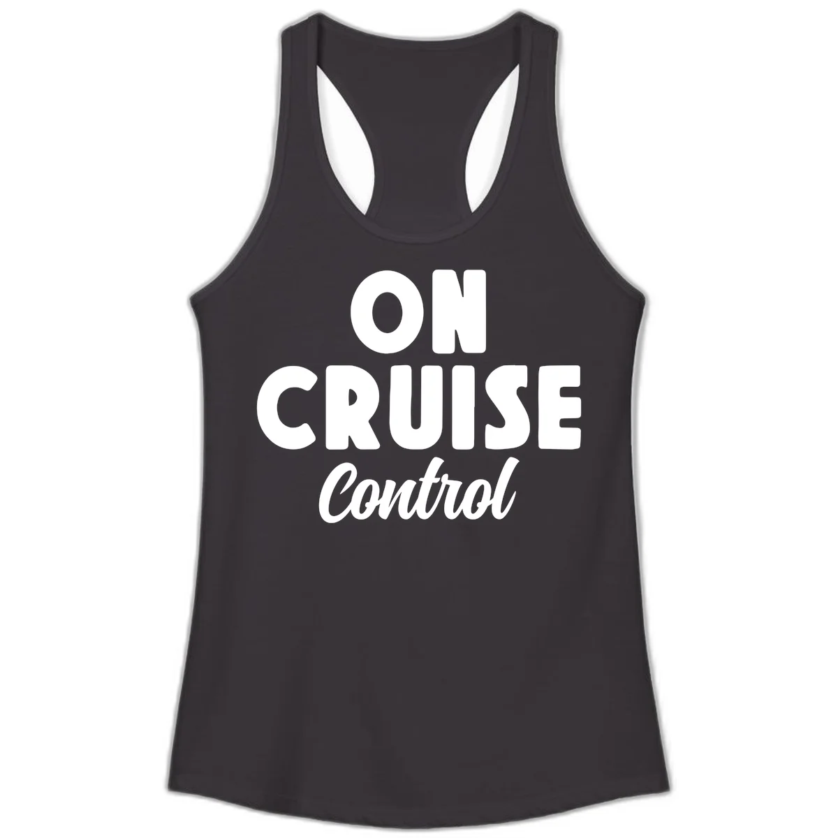 On Cruise Control Ladies Racerback Tank in Black