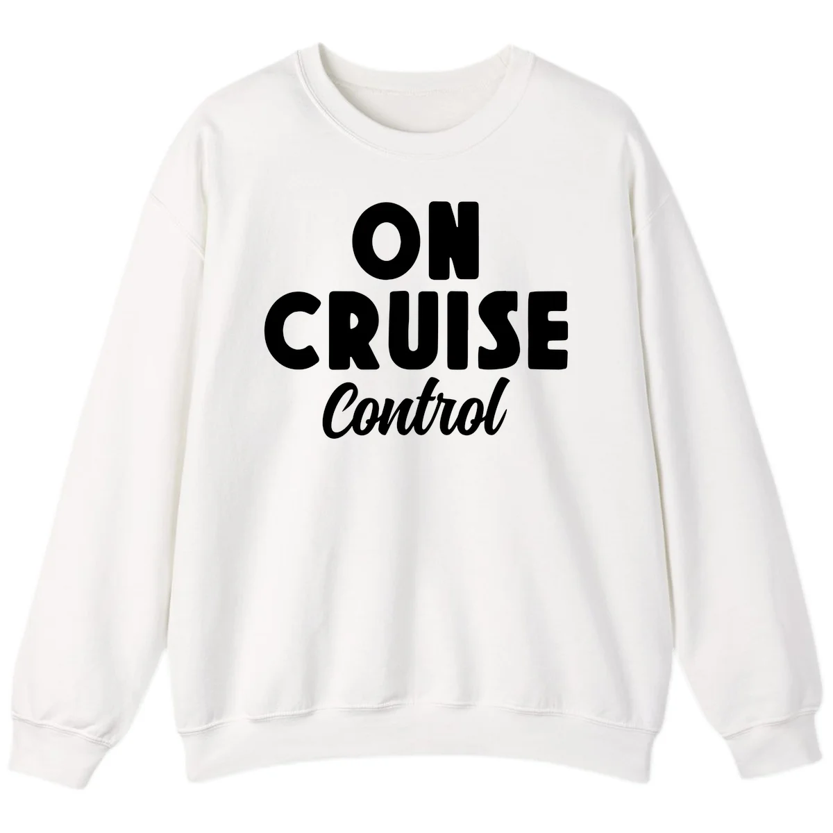 On Cruise Control Cozy Crewneck Sweatshirt in White