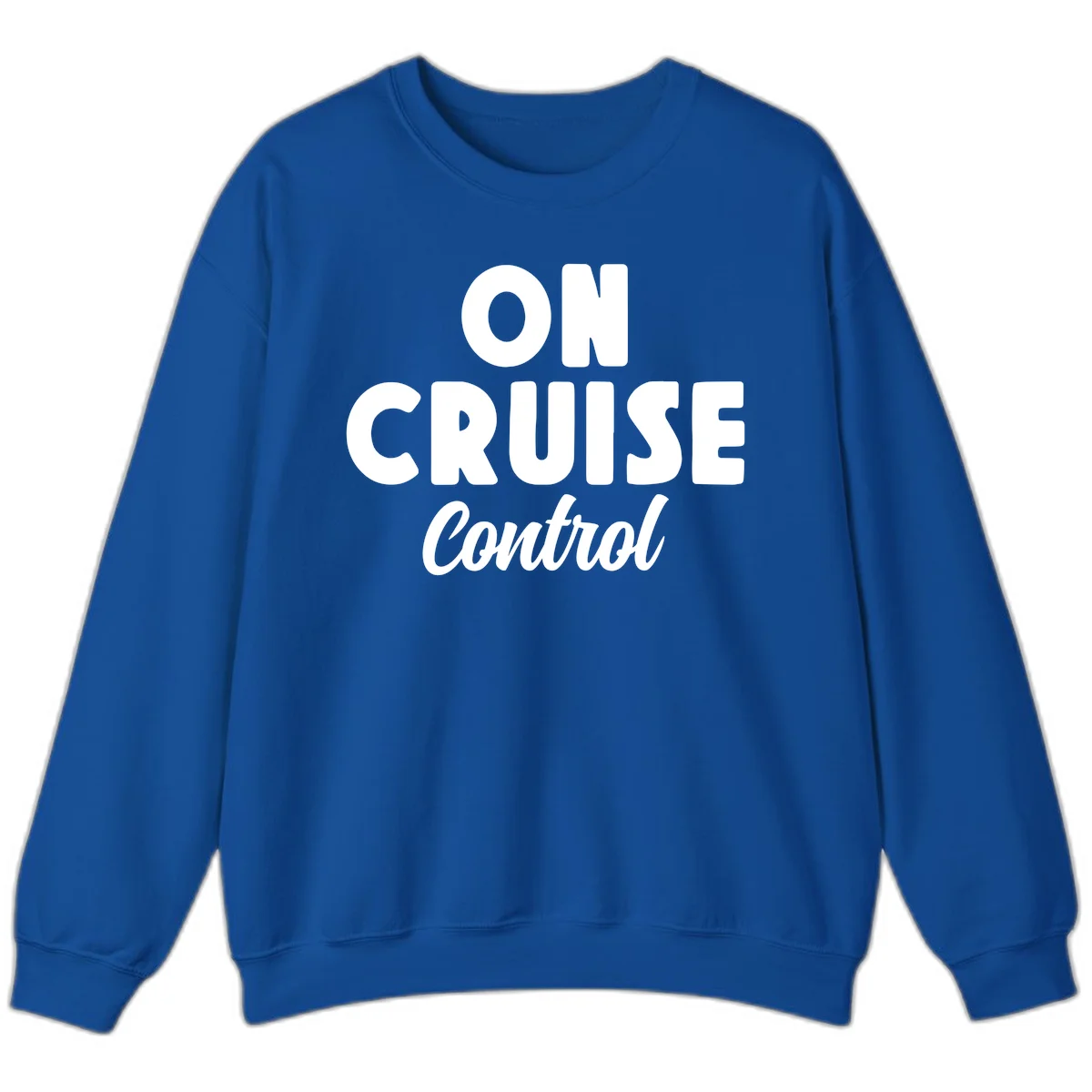 On Cruise Control Cozy Crewneck Sweatshirt in Royal