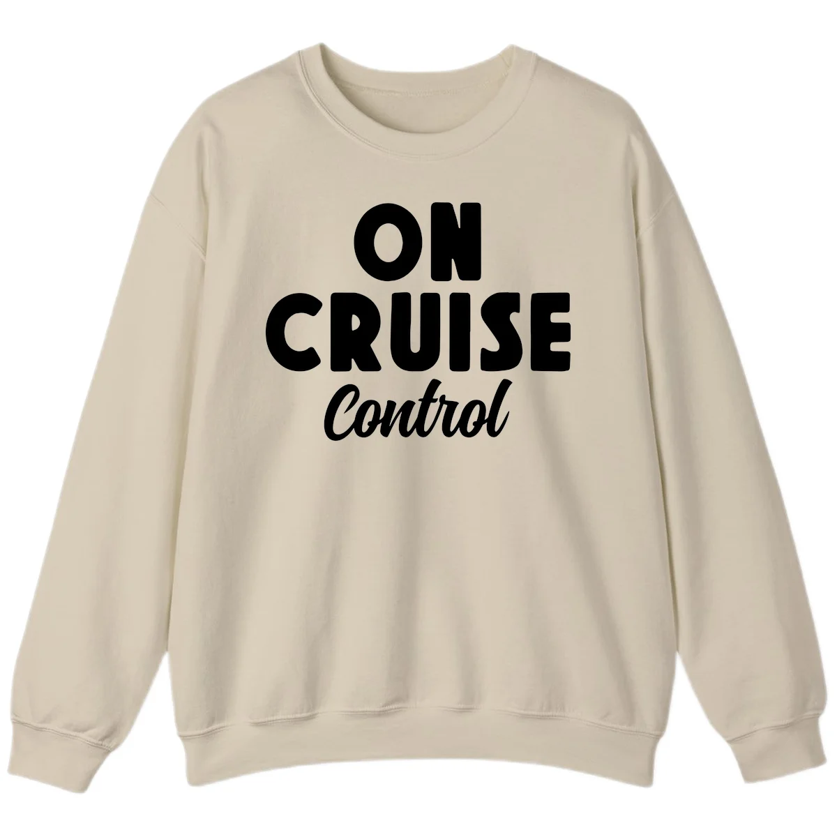 On Cruise Control Cozy Crewneck Sweatshirt in Sand