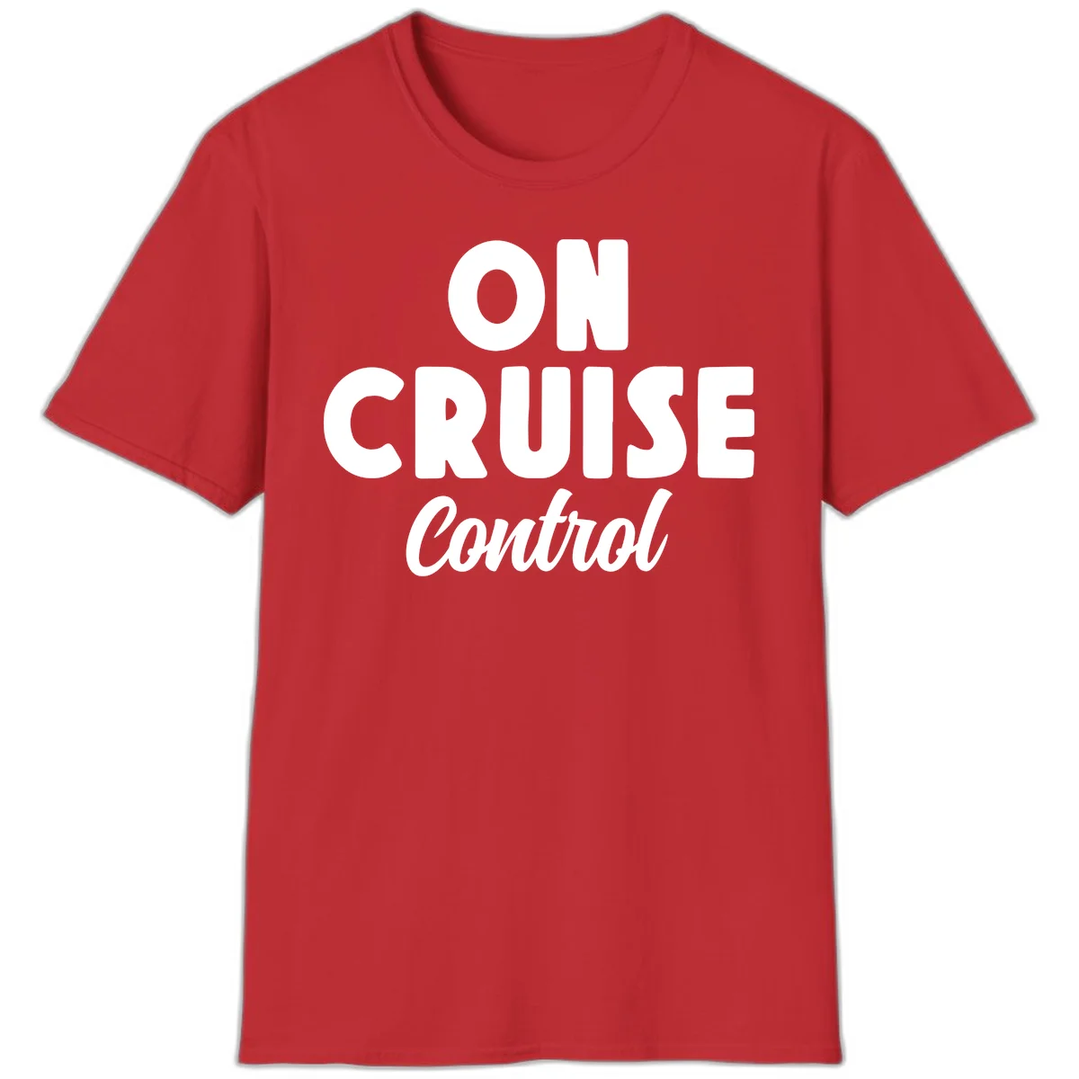 On Cruise Control Vacation Mode T-Shirt for Cruise Lovers in Red