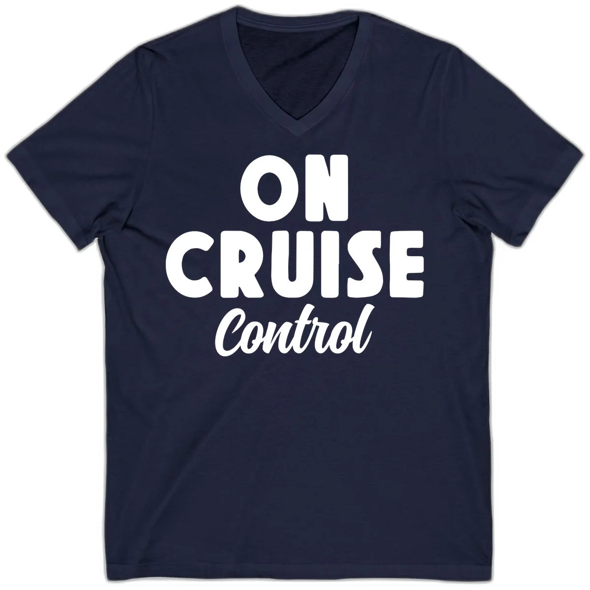 On Cruise Control Vacation V-Neck T-Shirt in Navy