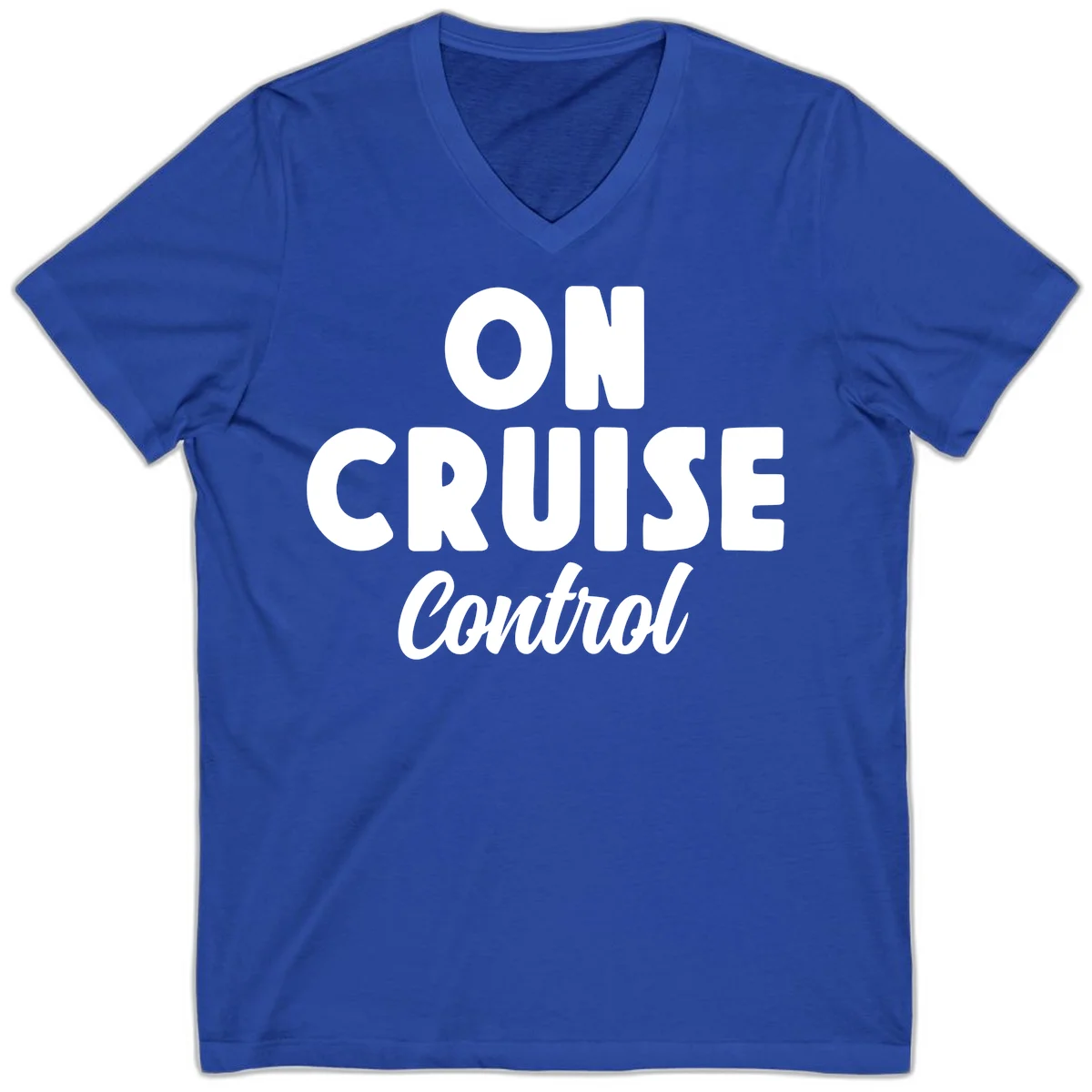On Cruise Control Vacation V-Neck T-Shirt in True Royal