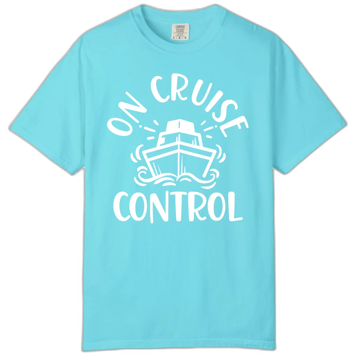 Own Cruise Control Comfort Color T-Shirt in Lagoon Blue