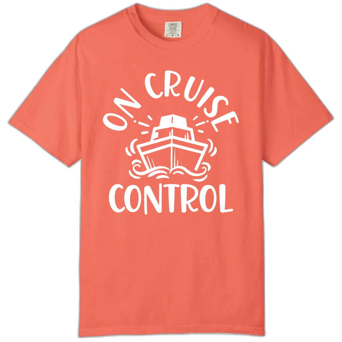 Own Cruise Control Comfort Color T-Shirt in Bright Salmon