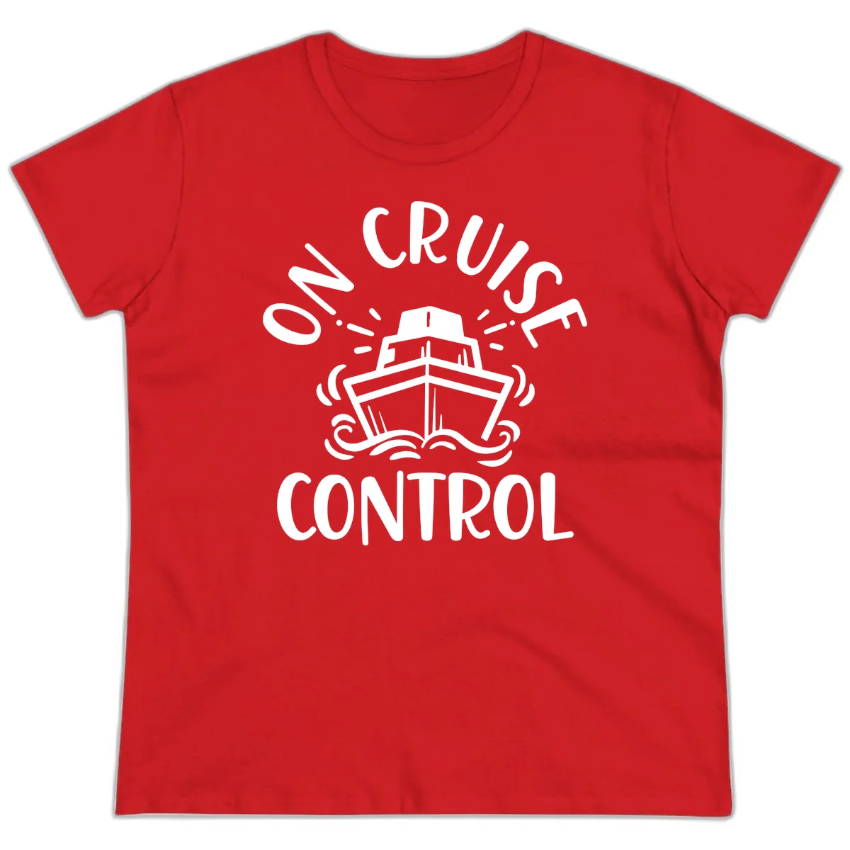 Own Cruise Control Ladies Tee in Red