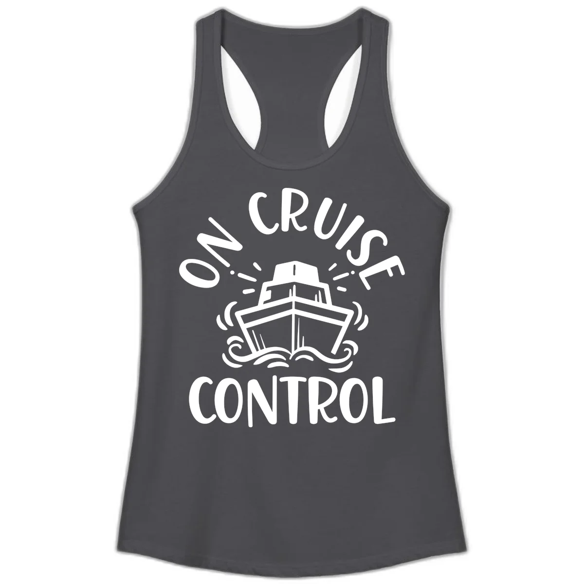 Own Cruise Control Ladies Tank Top in Solid Dark Gray