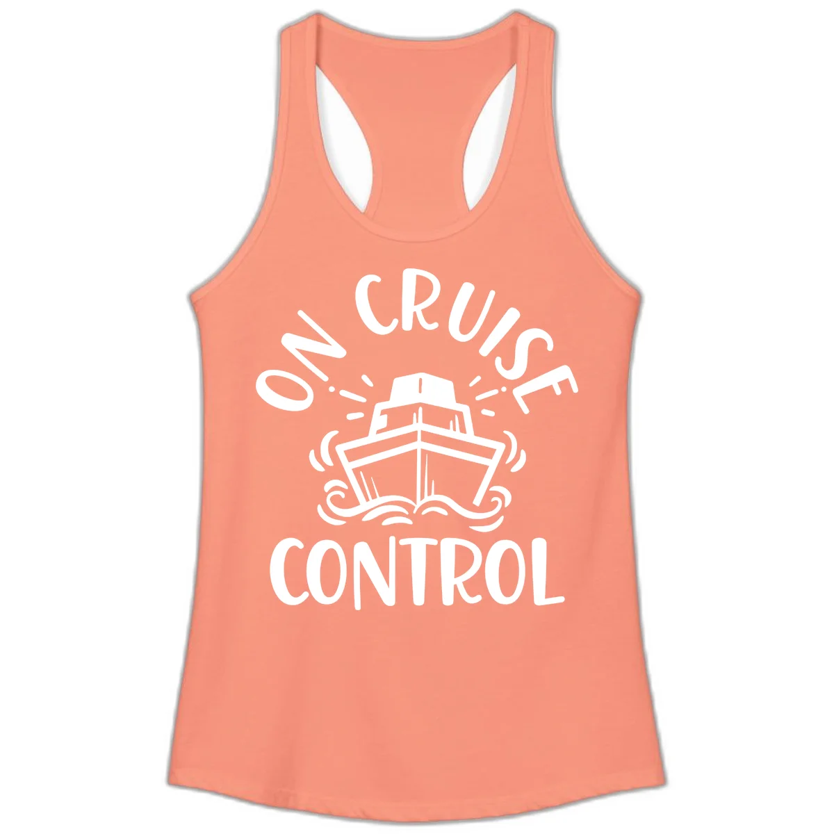 Own Cruise Control Ladies Tank Top in Solid Light Orange
