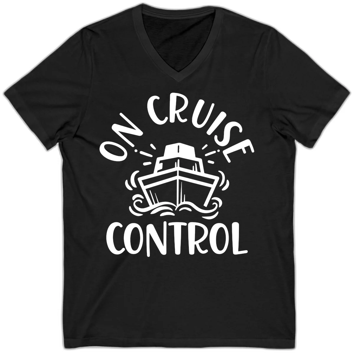 Own Cruise Control V-Neck T-Shirt in Black