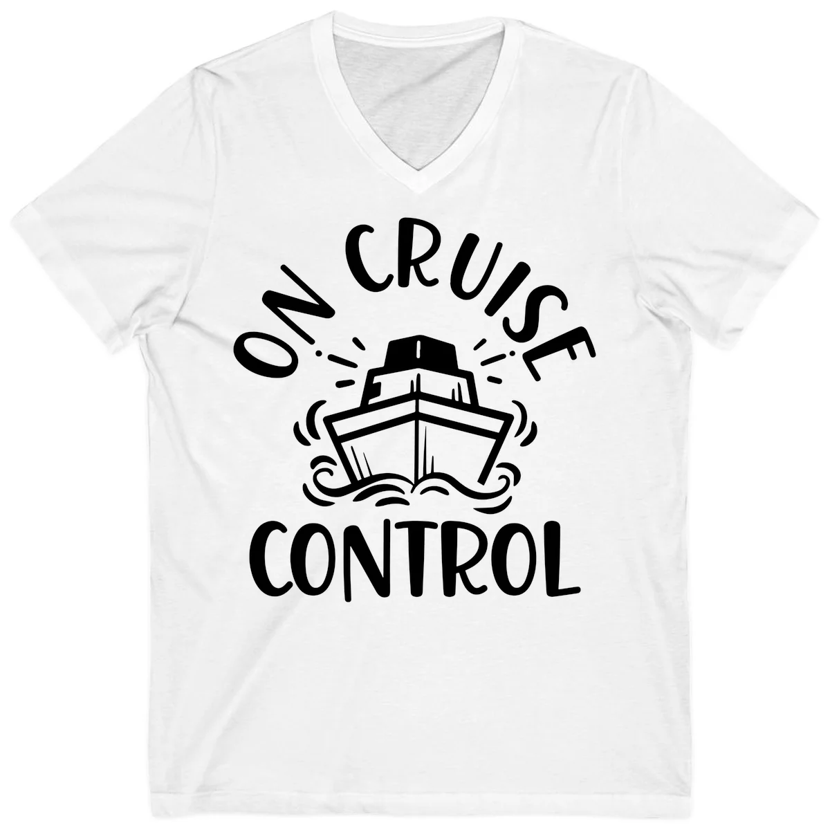 Own Cruise Control V-Neck T-Shirt in White