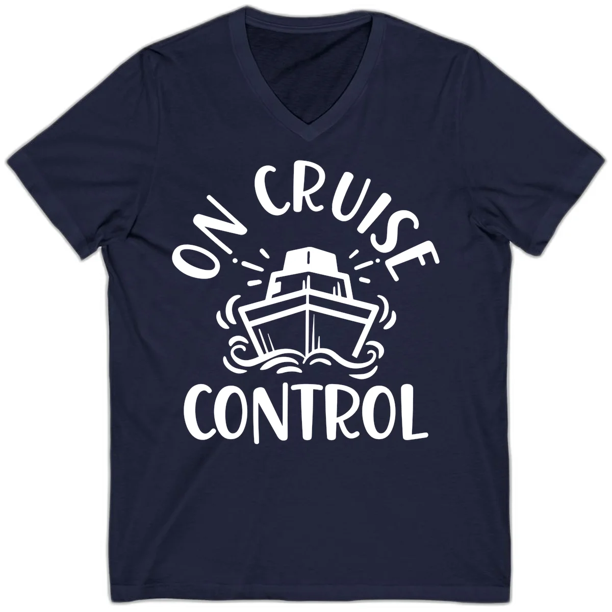 Own Cruise Control V-Neck T-Shirt in Navy