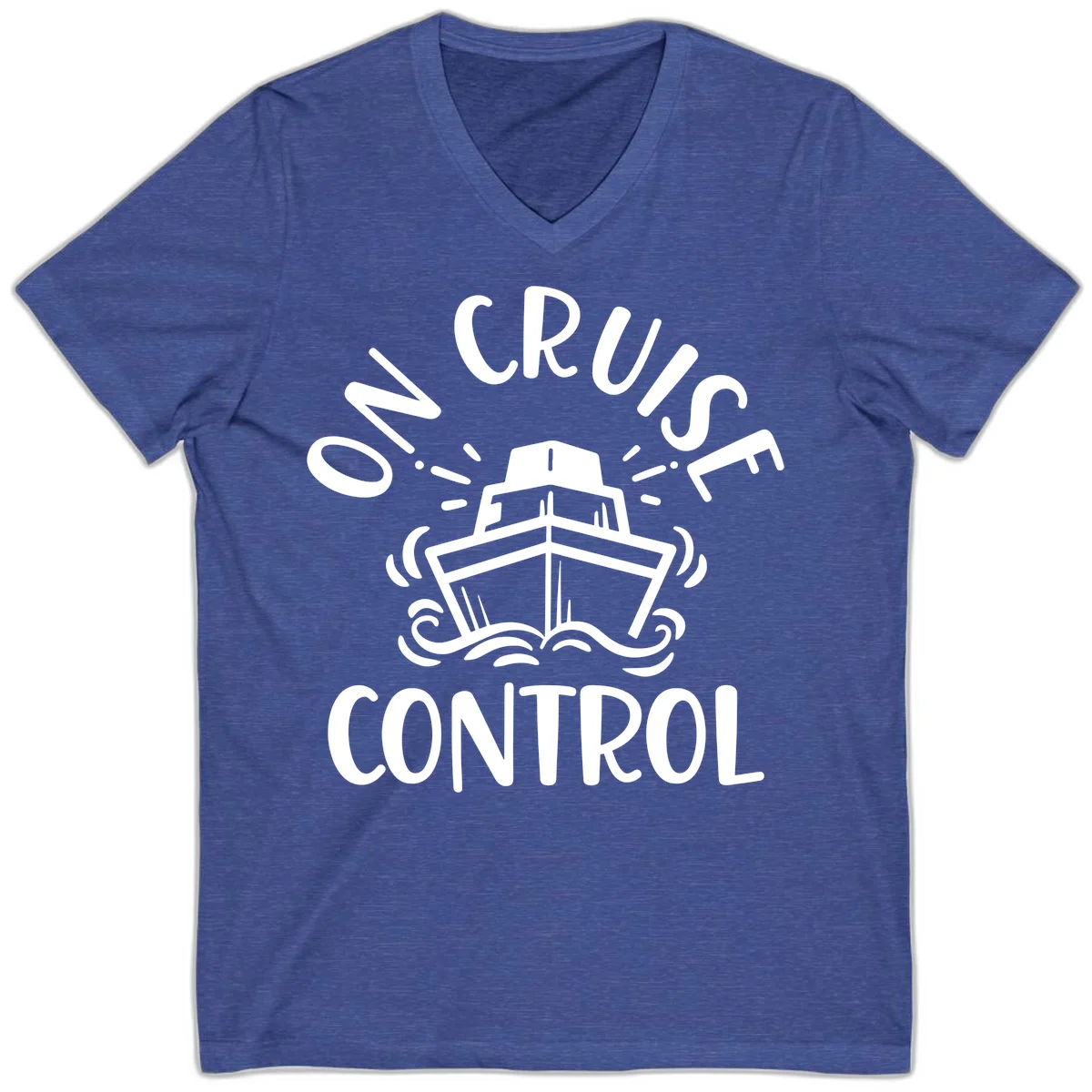 Own Cruise Control V-Neck T-Shirt in Heather True Royal