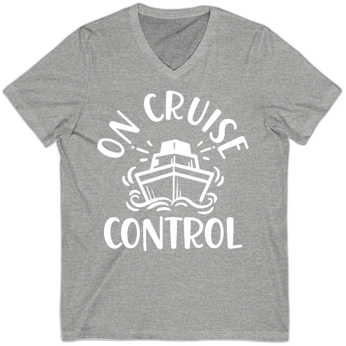 Own Cruise Control V-Neck T-Shirt in Athletic Heather