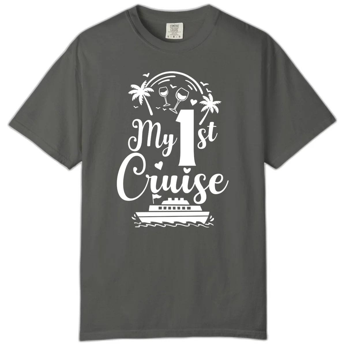 My 1st Cruise Comfort Color T-Shirt in Pepper
