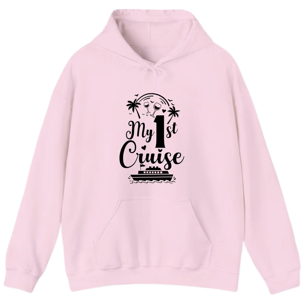 My 1st Cruise Hoodie in Light Pink