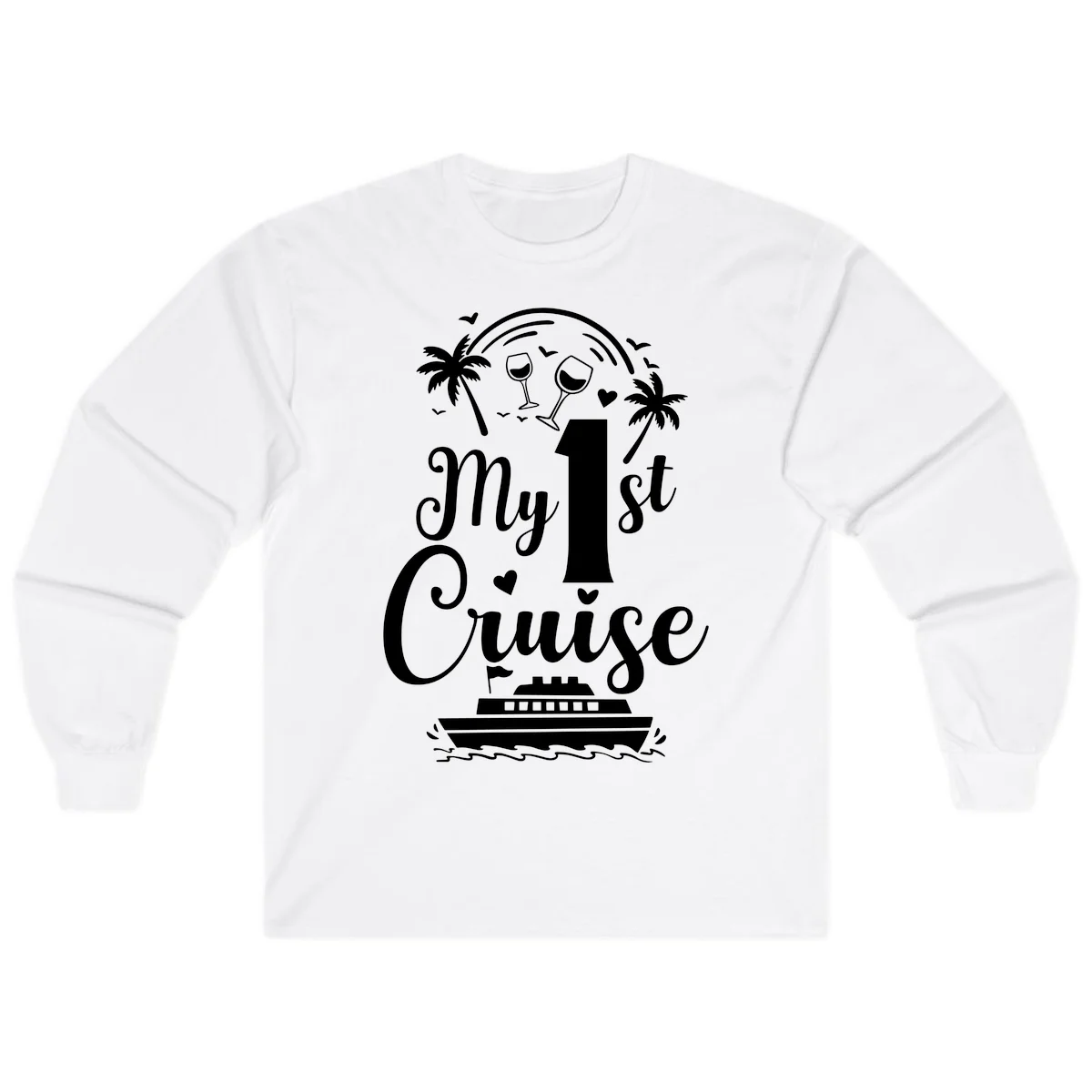 My 1st Cruise Long Sleeve in White