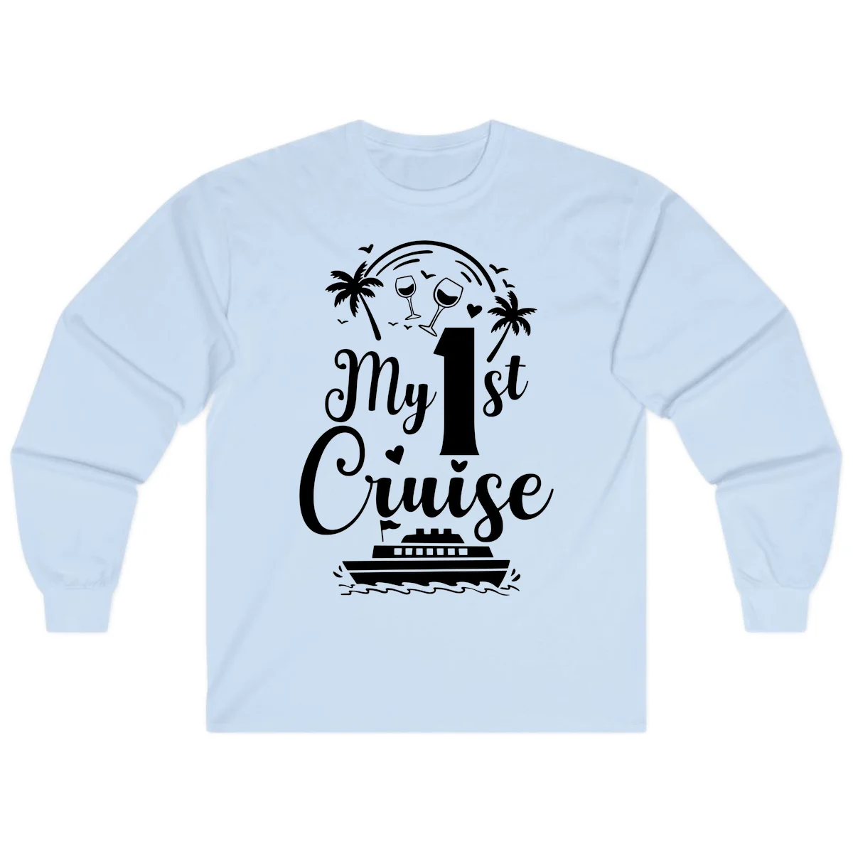 My 1st Cruise Long Sleeve in Light Blue