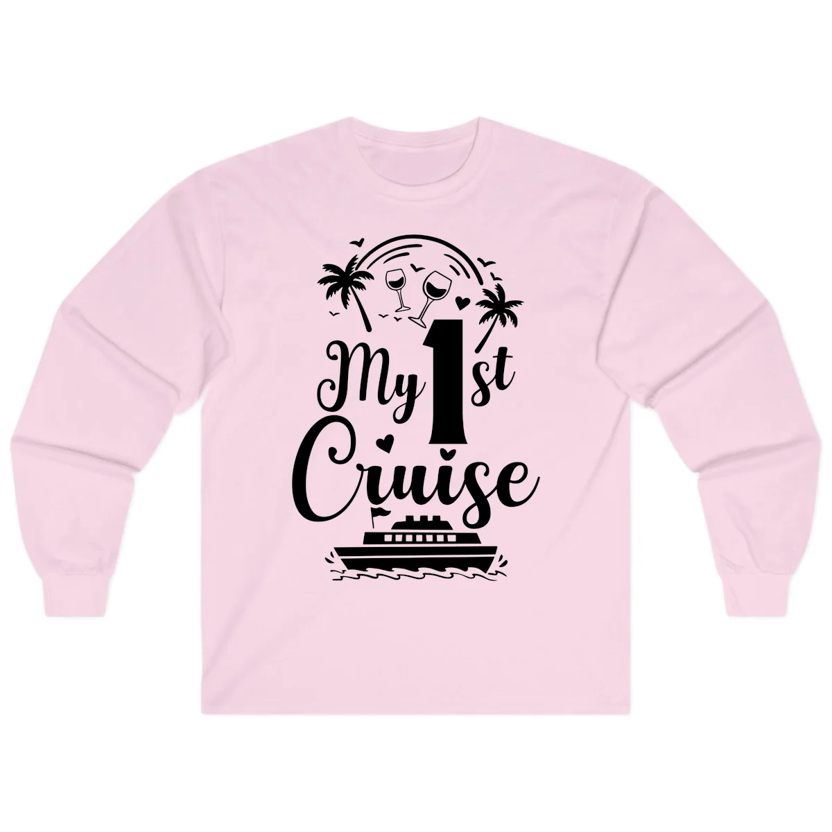 My 1st Cruise Long Sleeve in Light Pink