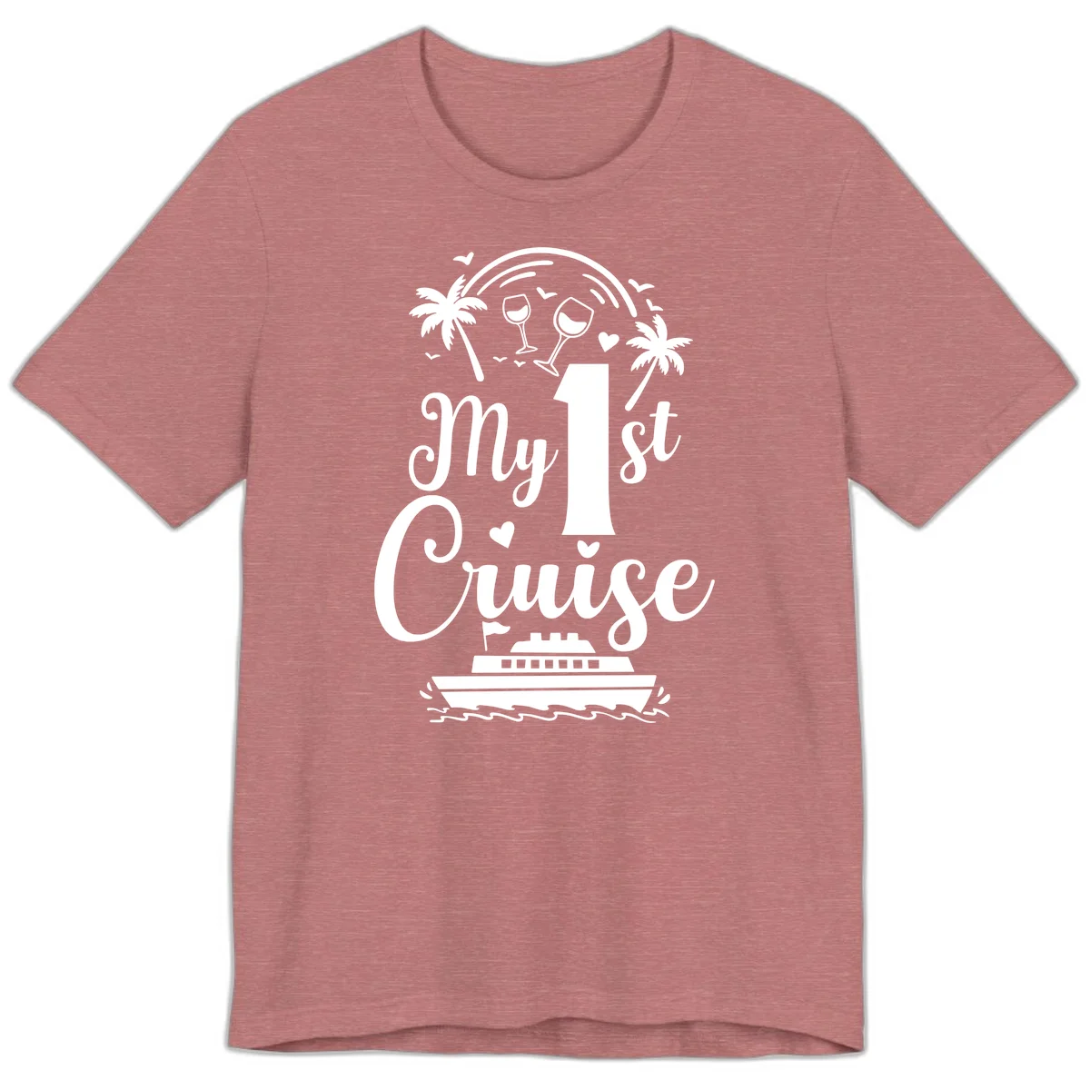 My 1st Cruise Premium T-Shirt in Heather Mauve