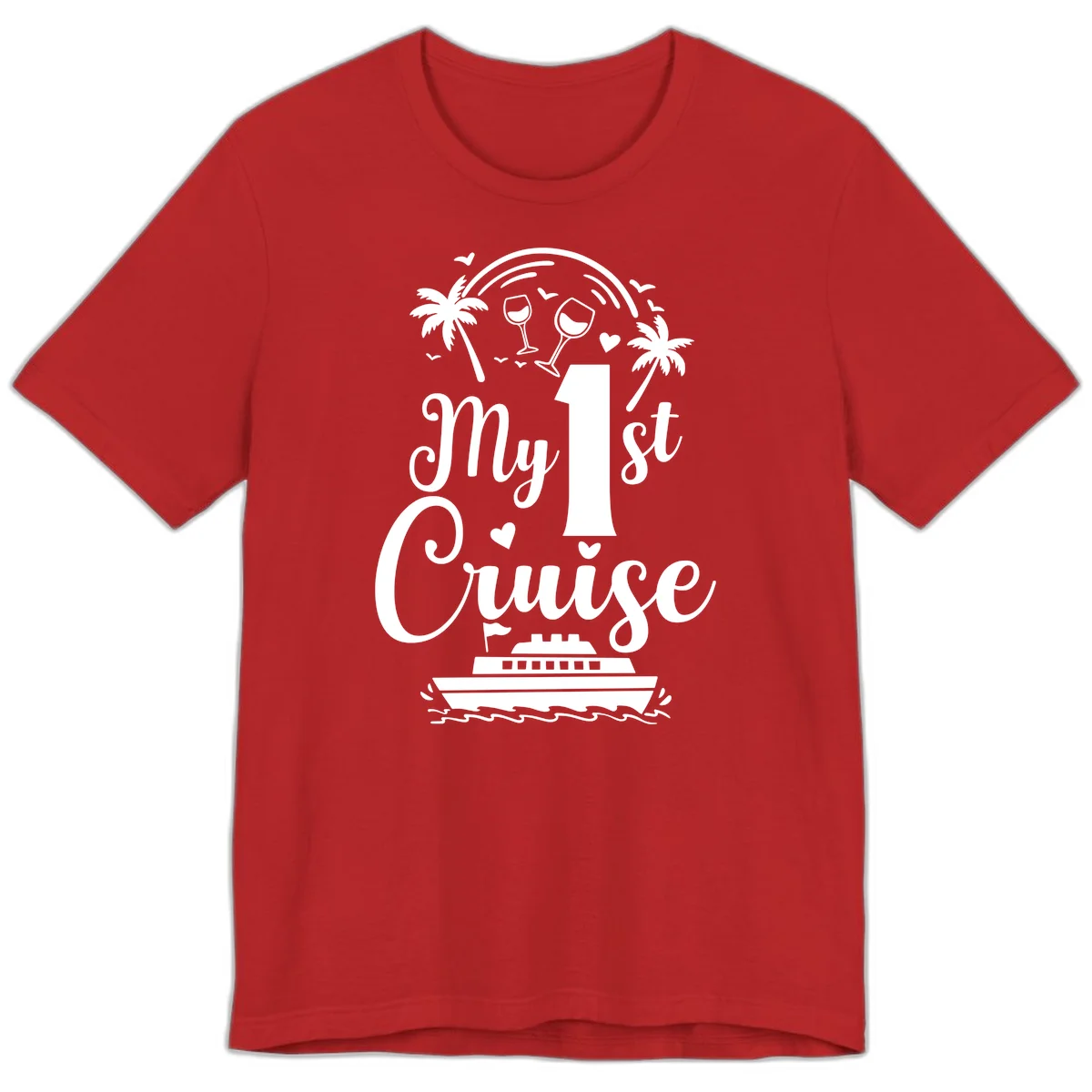 My 1st Cruise Premium T-Shirt in Red