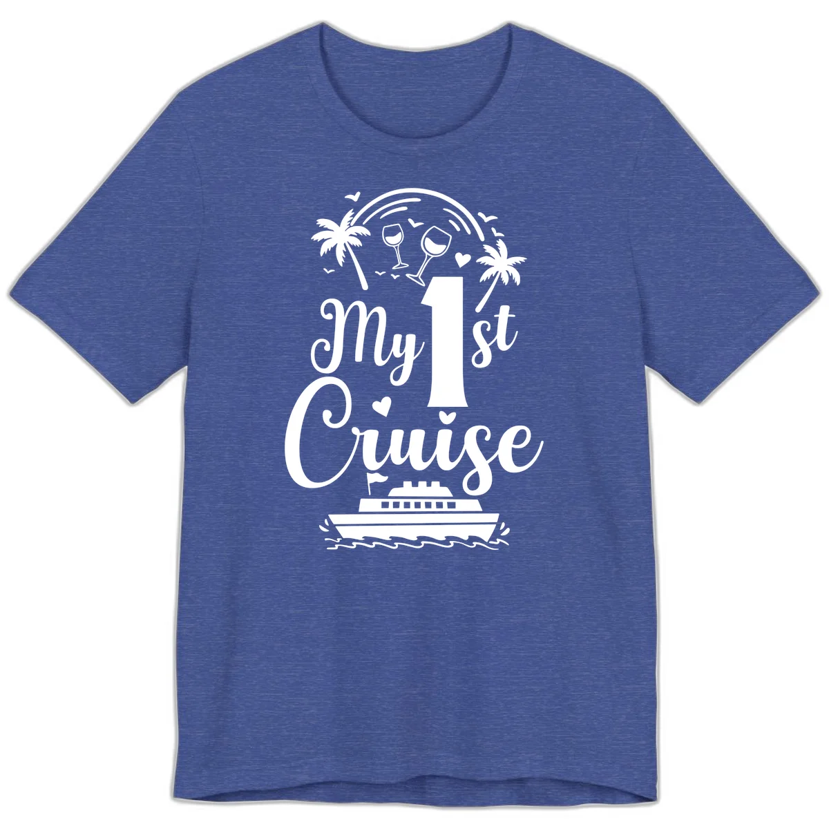 My 1st Cruise Premium T-Shirt in Heather True Royal
