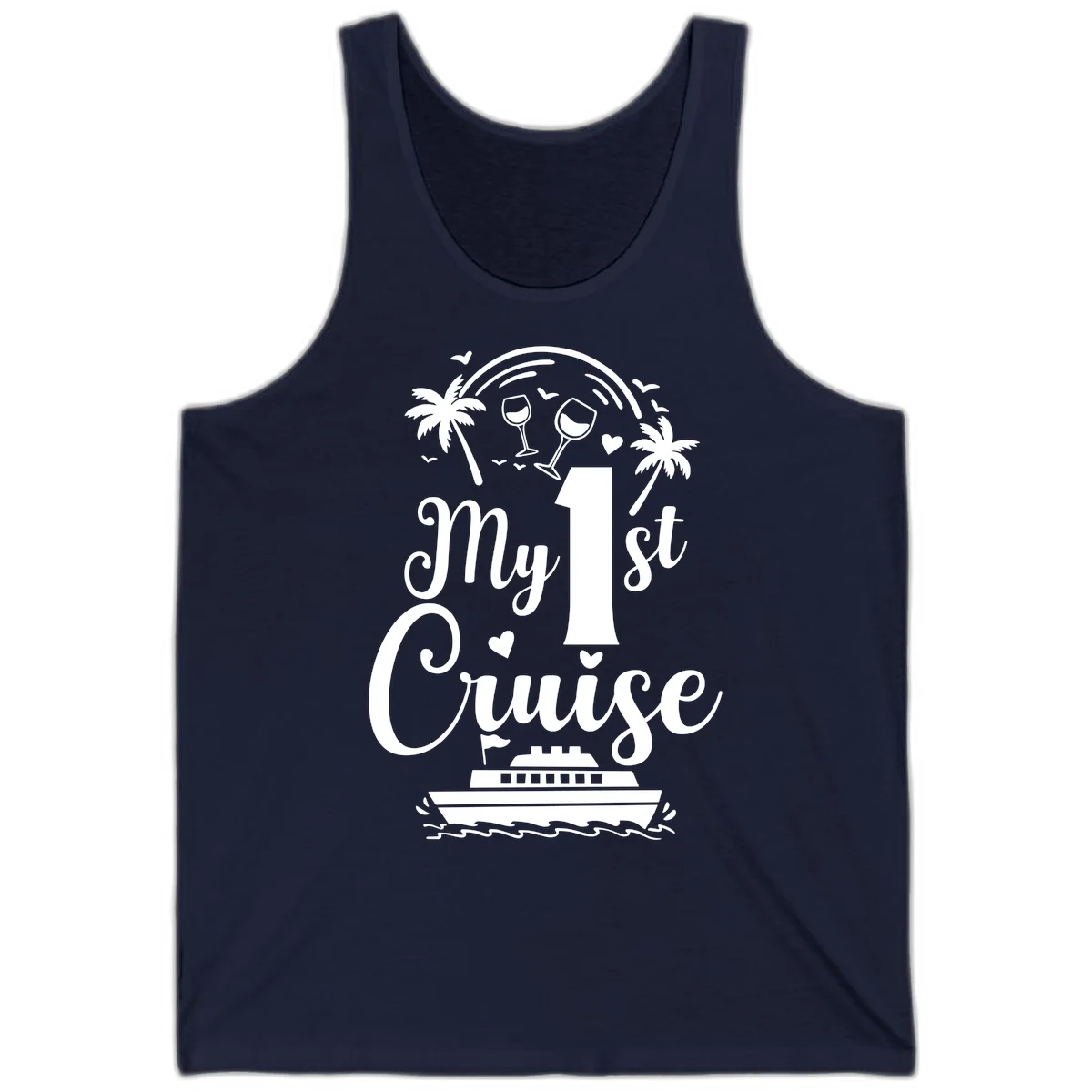 My 1st Cruise Tank Top in Navy