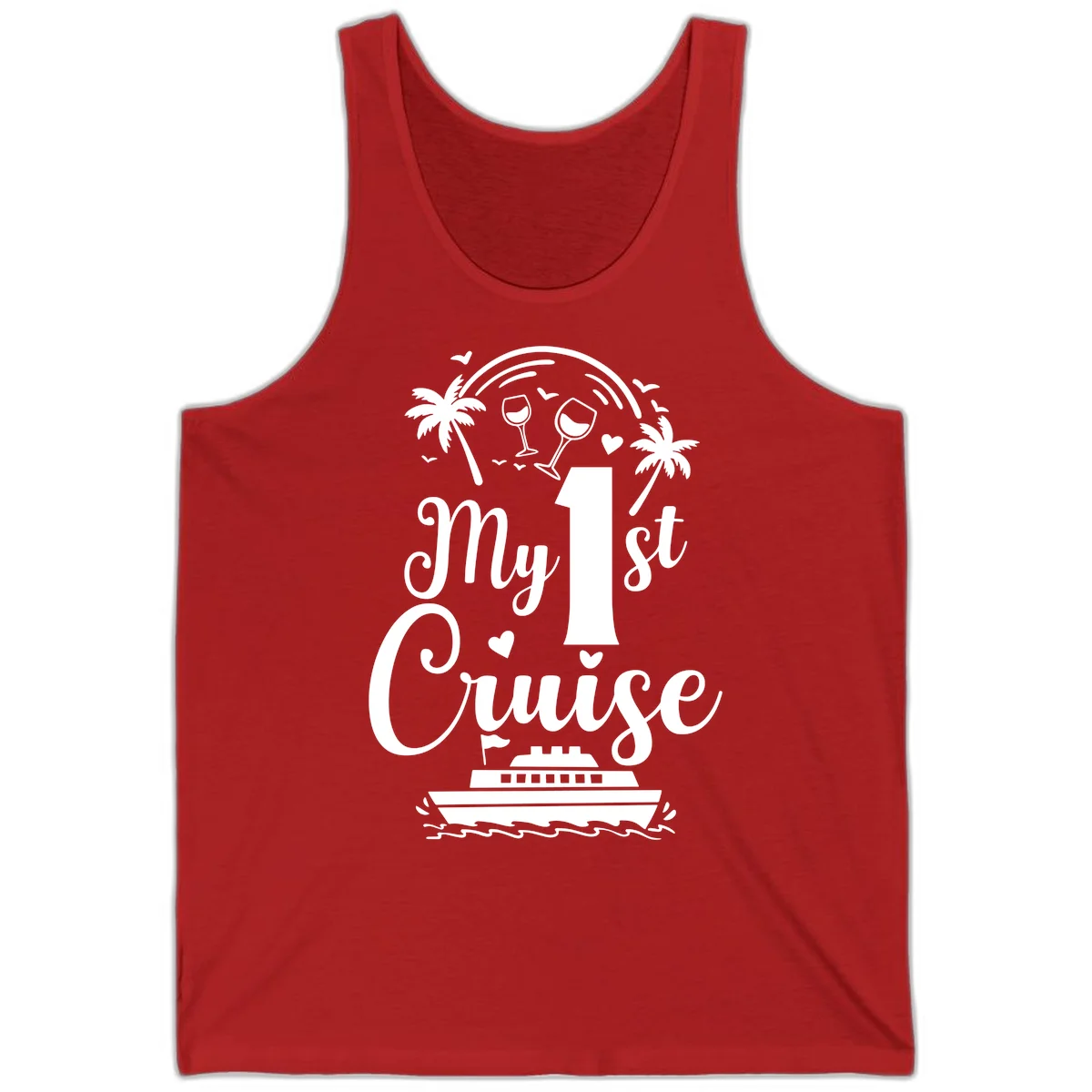 My 1st Cruise Tank Top in Red