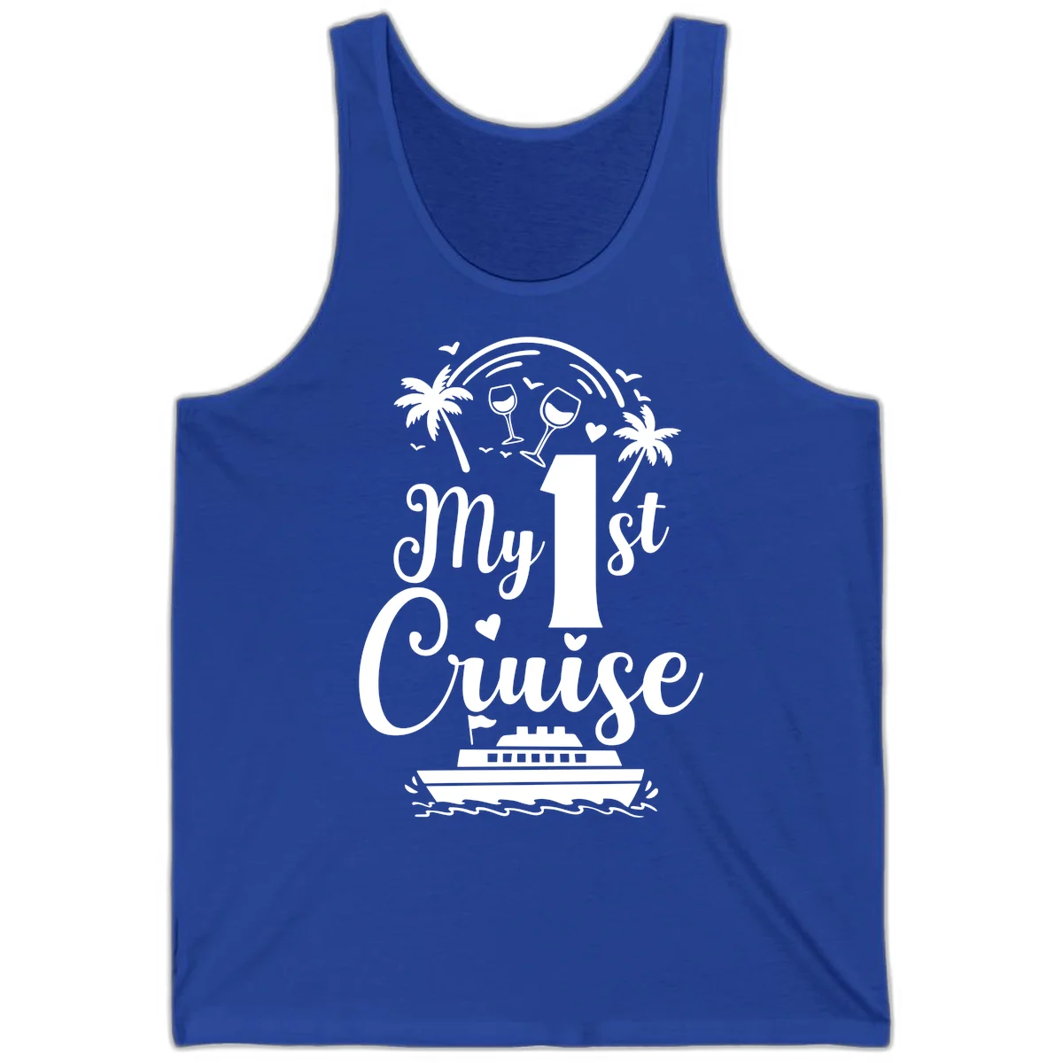 My 1st Cruise Tank Top in True Royal