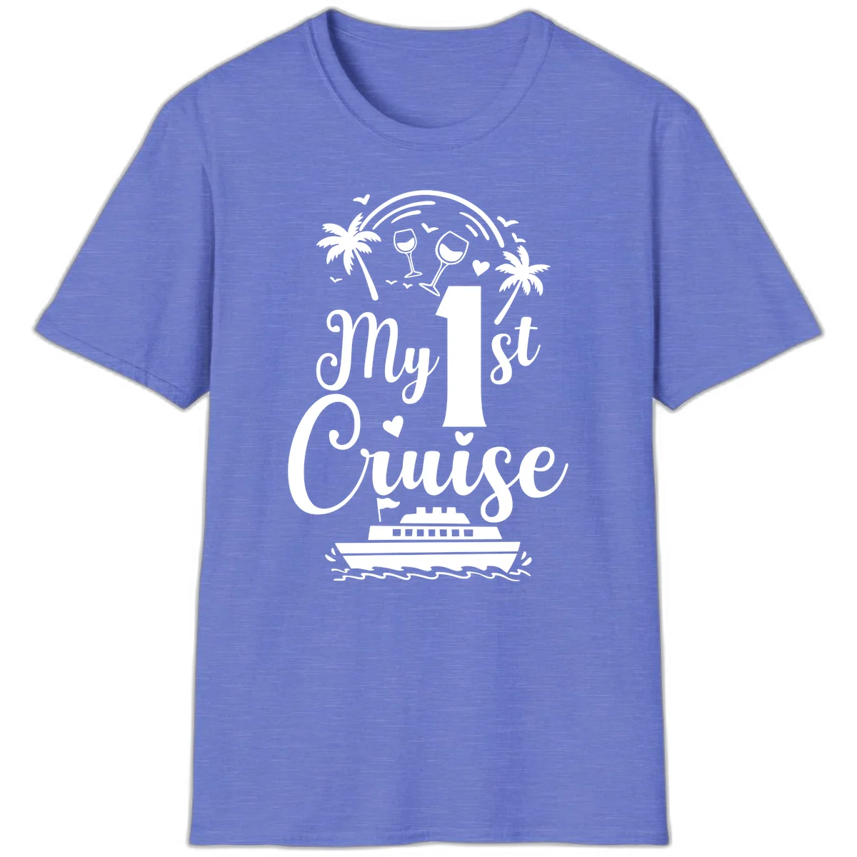 My 1st Cruise T-Shirt in Heather Royal