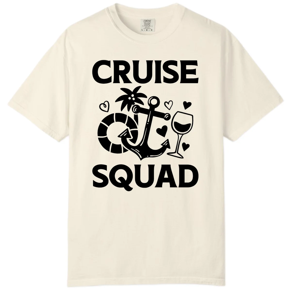 Cruise Squad Comfort Color Tee in Ivory